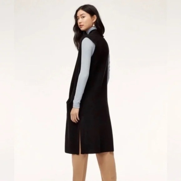 Aritzia Wilfred | Olivie Merino Wool Cardigan | Black | S - Picture 3 of 10